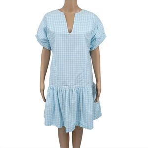 Brooke Wright Lucy Dress LIMITED COLLECTION Light Blue White Check Gingham